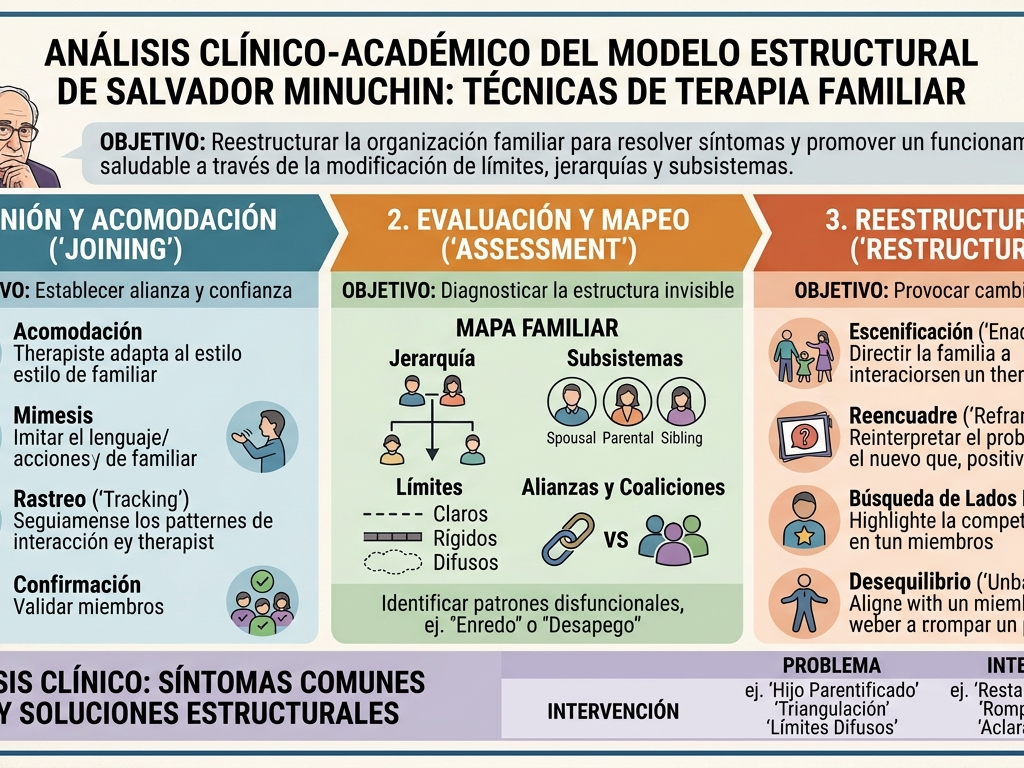 Técnicas de Terapia Familiar: Un Análisis Clínico‑Académico del Modelo Estructural de Salvador Minuchin.