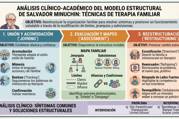 Técnicas de Terapia Familiar: Un Análisis Clínico‑Académico del Modelo Estructural de Salvador Minuchin.